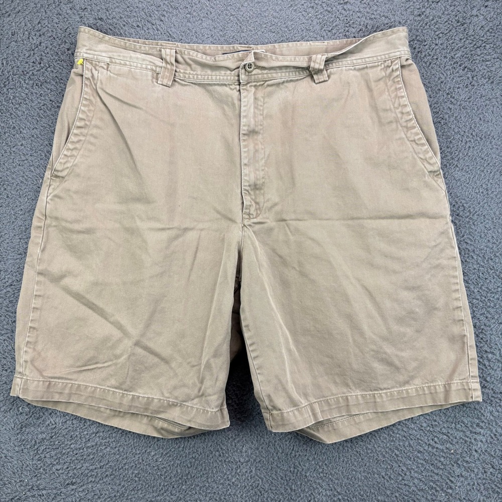 Polo Ralph Lauren Mens 38 Khaki Tan Cotton Chino Shorts Flat Front Classic Fit